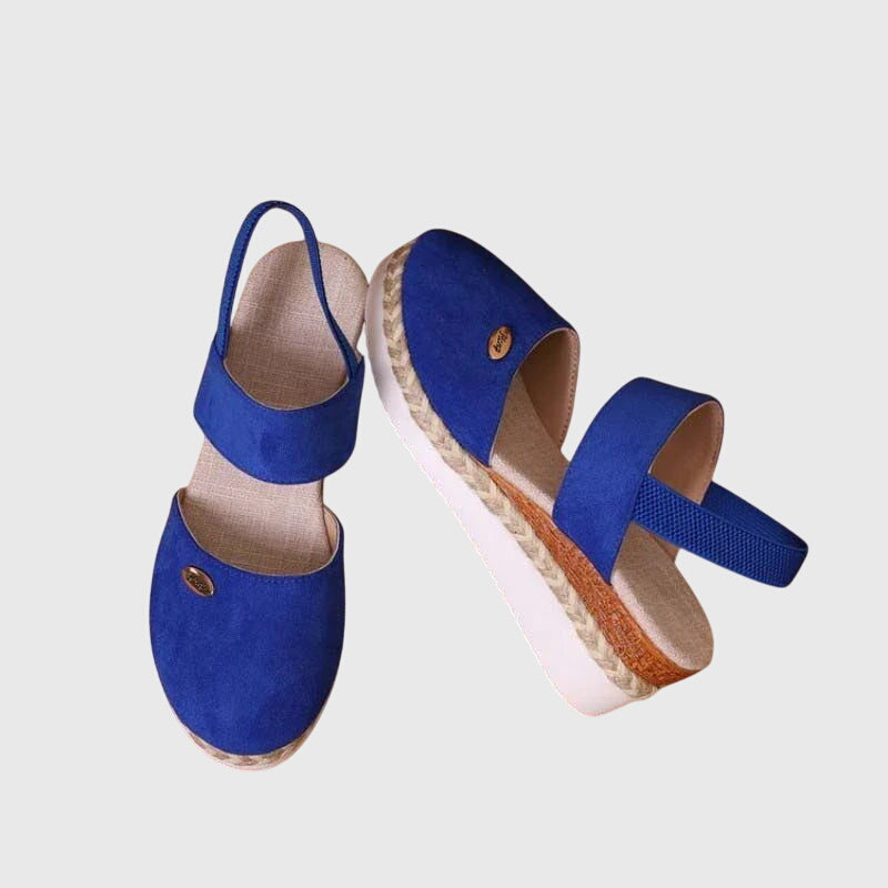 Comfortable Wedge Espadrilles with Elasticated Slingback
