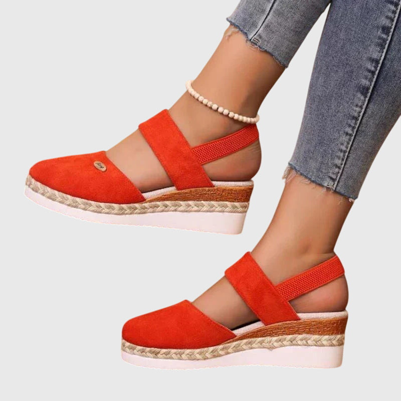 Comfortable Wedge Espadrilles with Elasticated Slingback