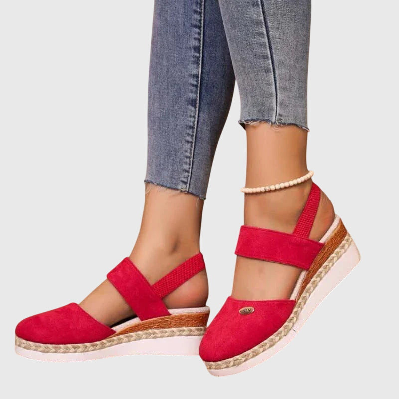 Comfortable Wedge Espadrilles with Elasticated Slingback