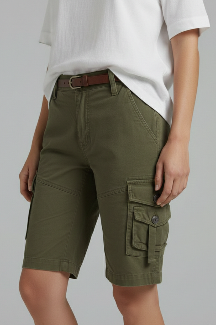 Bold Cargo Shorts with Multi-Pocket Detail