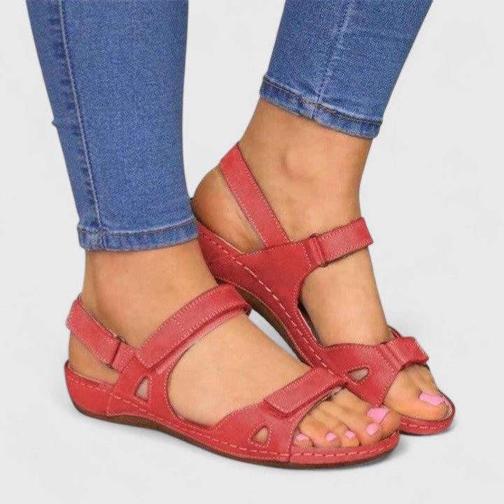 Comfortable Flat Sandals with Adjustable Velcro Straps