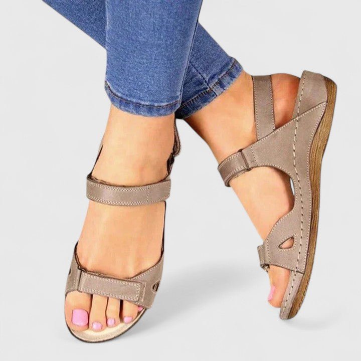 Comfortable Flat Sandals with Adjustable Velcro Straps