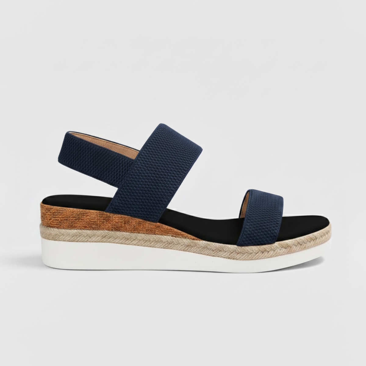 Comfortable Platform Espadrille Sandals with Elastic Straps