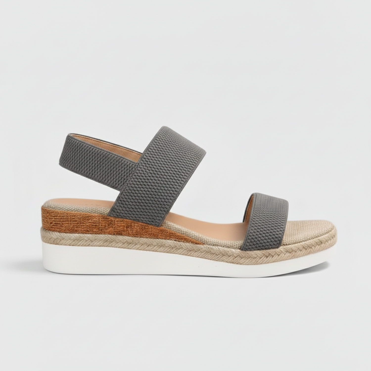Comfortable Platform Espadrille Sandals with Elastic Straps