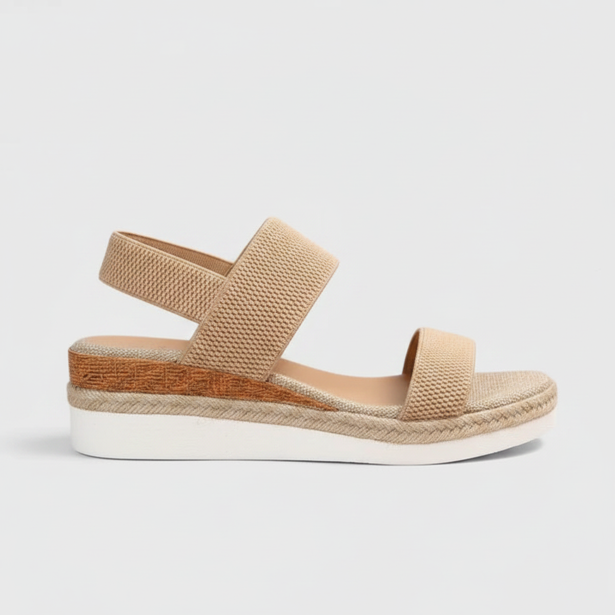 Comfortable Platform Espadrille Sandals with Elastic Straps
