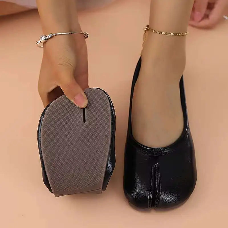 Elegant Split Toe Ballet Flats with Flexible Sole