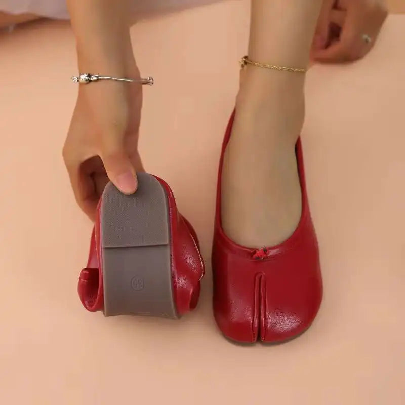 Elegant Split Toe Ballet Flats with Flexible Sole