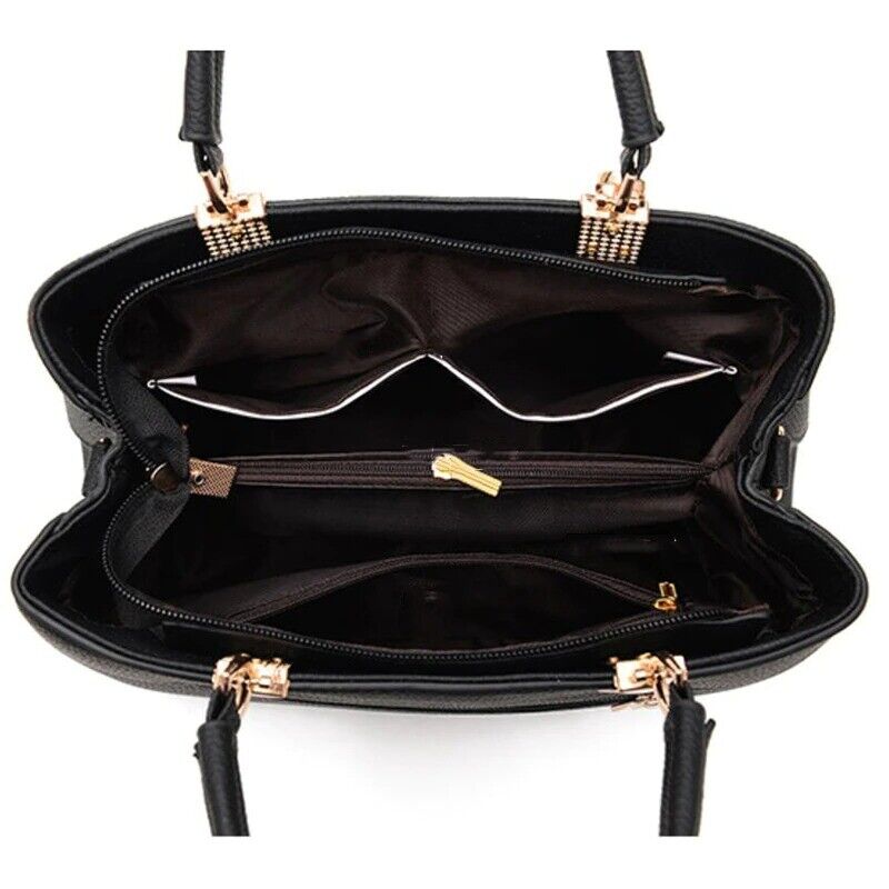 Leather Handbag with Bow and Star Charm Detail