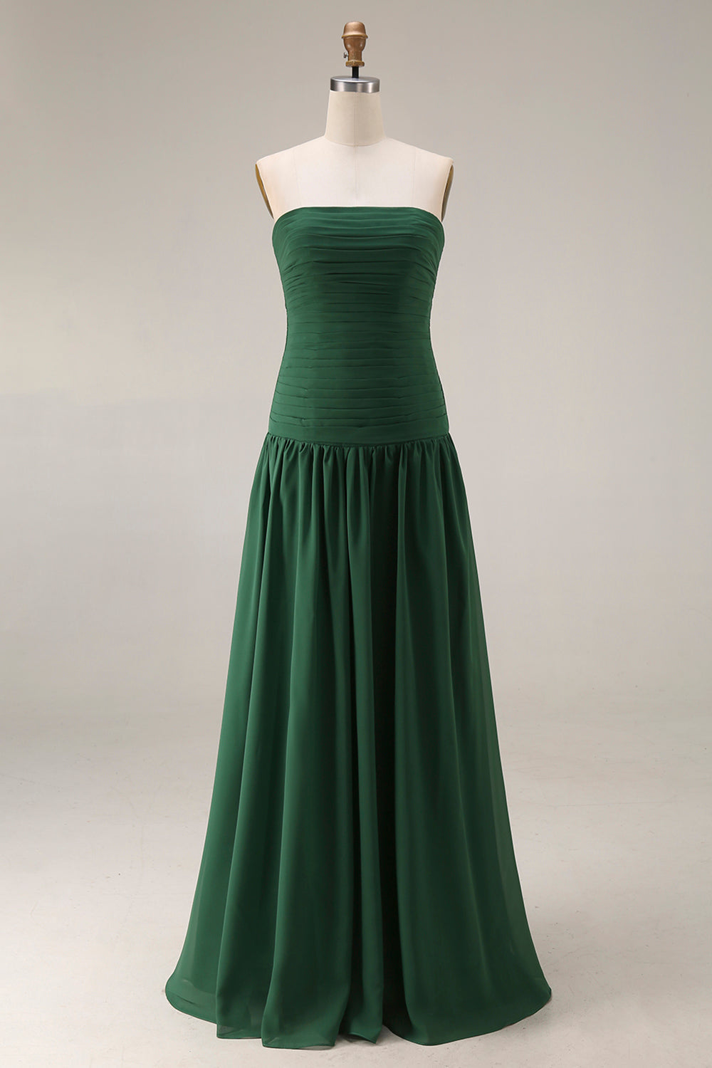 A-line Strapless And Maxi Dress