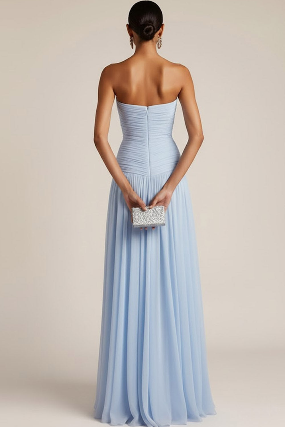 A-line Strapless And Maxi Dress