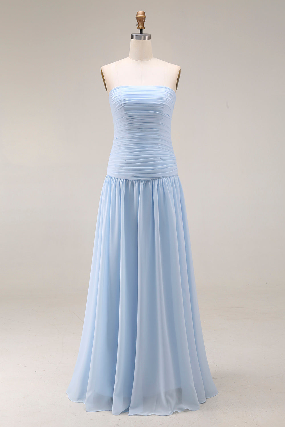 A-line Strapless And Maxi Dress