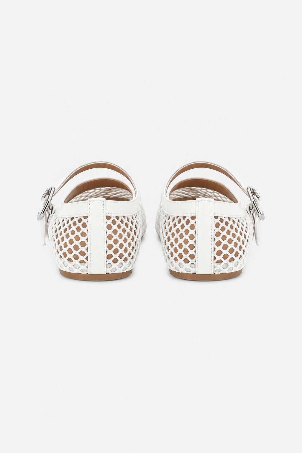 Buckle Mesh Mary Jane Flats