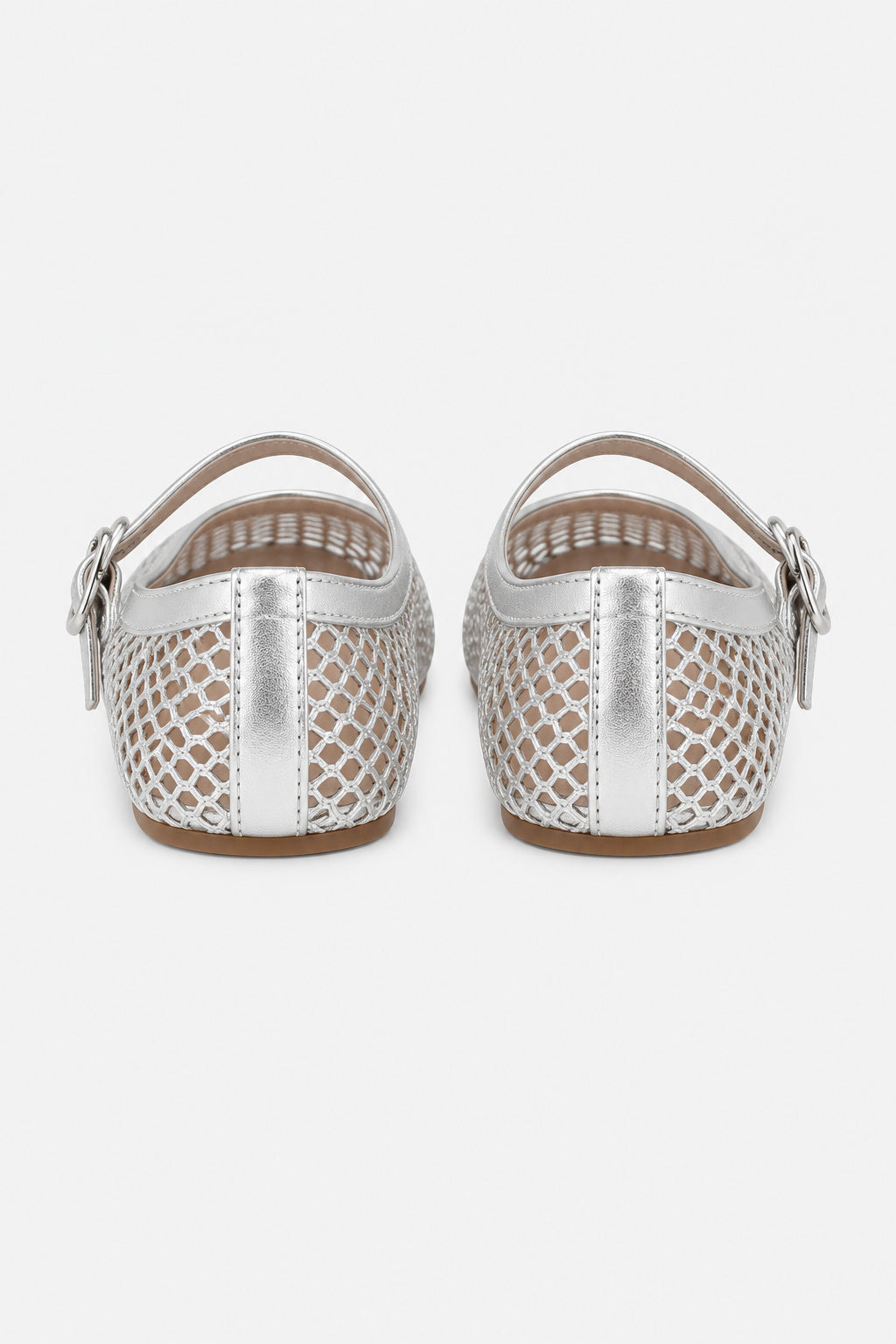 Buckle Mesh Mary Jane Flats
