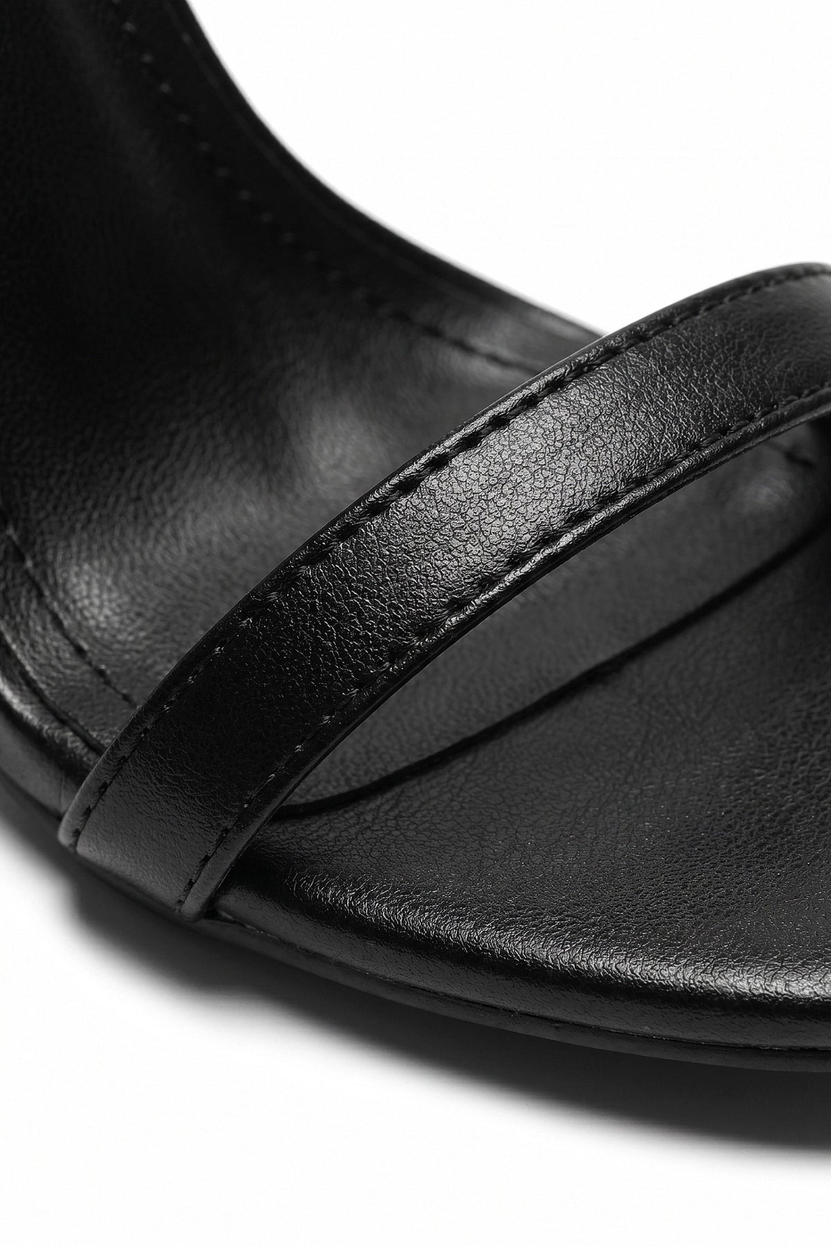 Button-Up Faux Leather High Heels