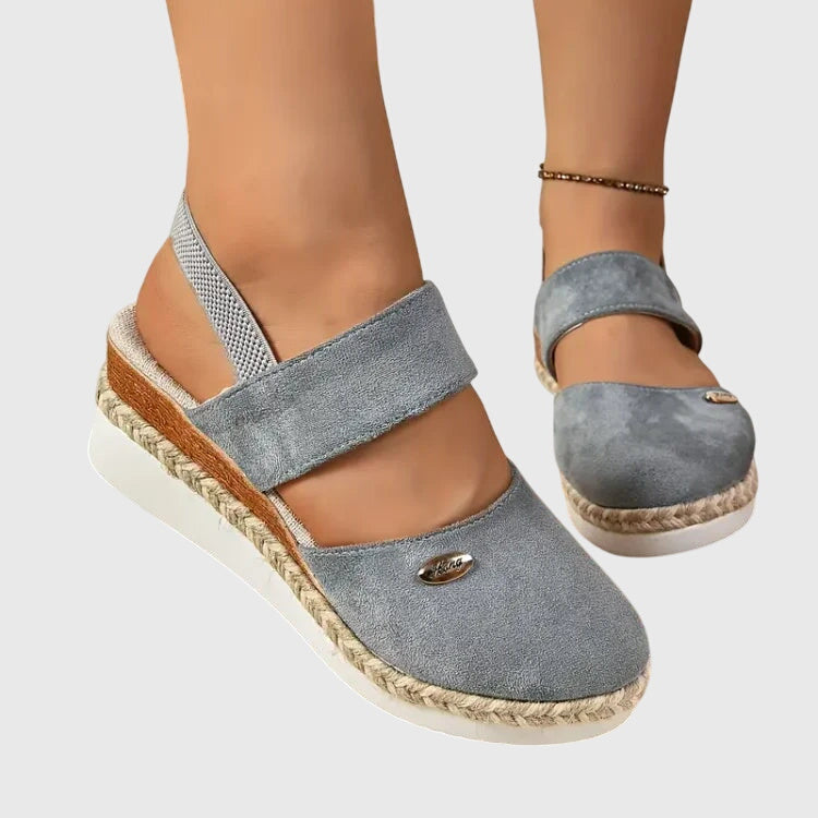 Comfortable Wedge Espadrilles with Elasticated Slingback