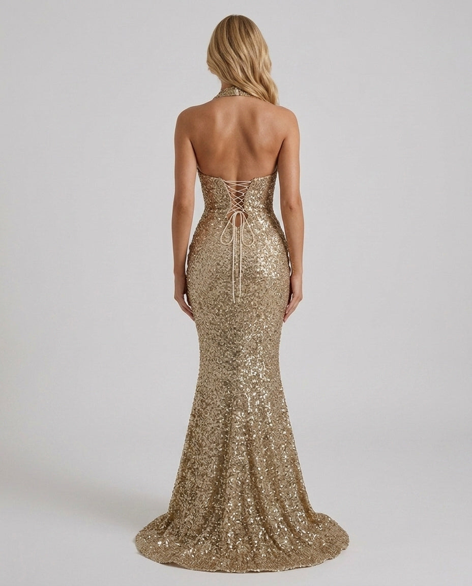 Fitted Sequin Mermaid Gown