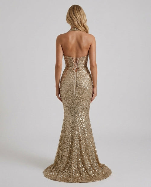 Fitted Sequin Mermaid Gown