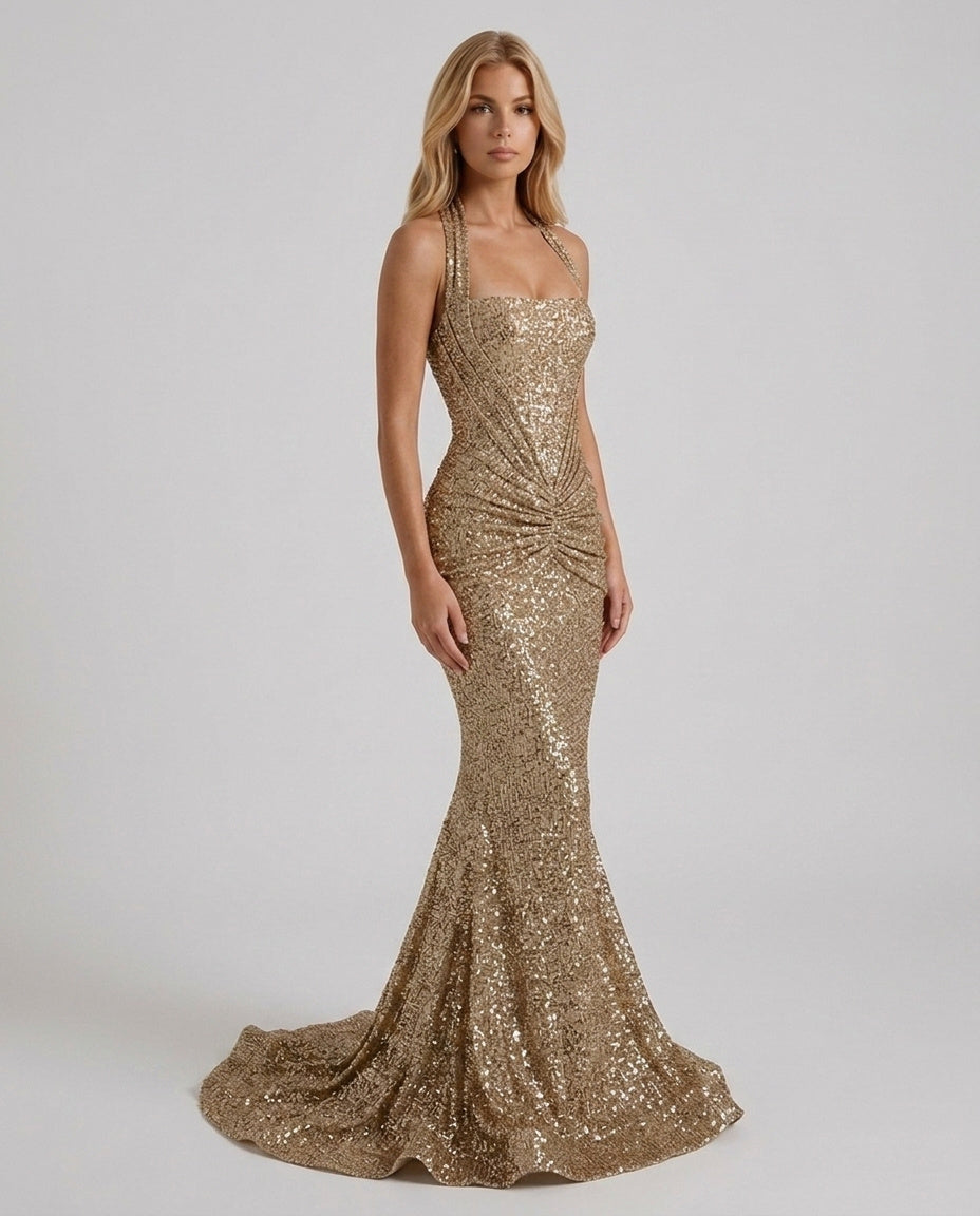 Fitted Sequin Mermaid Gown