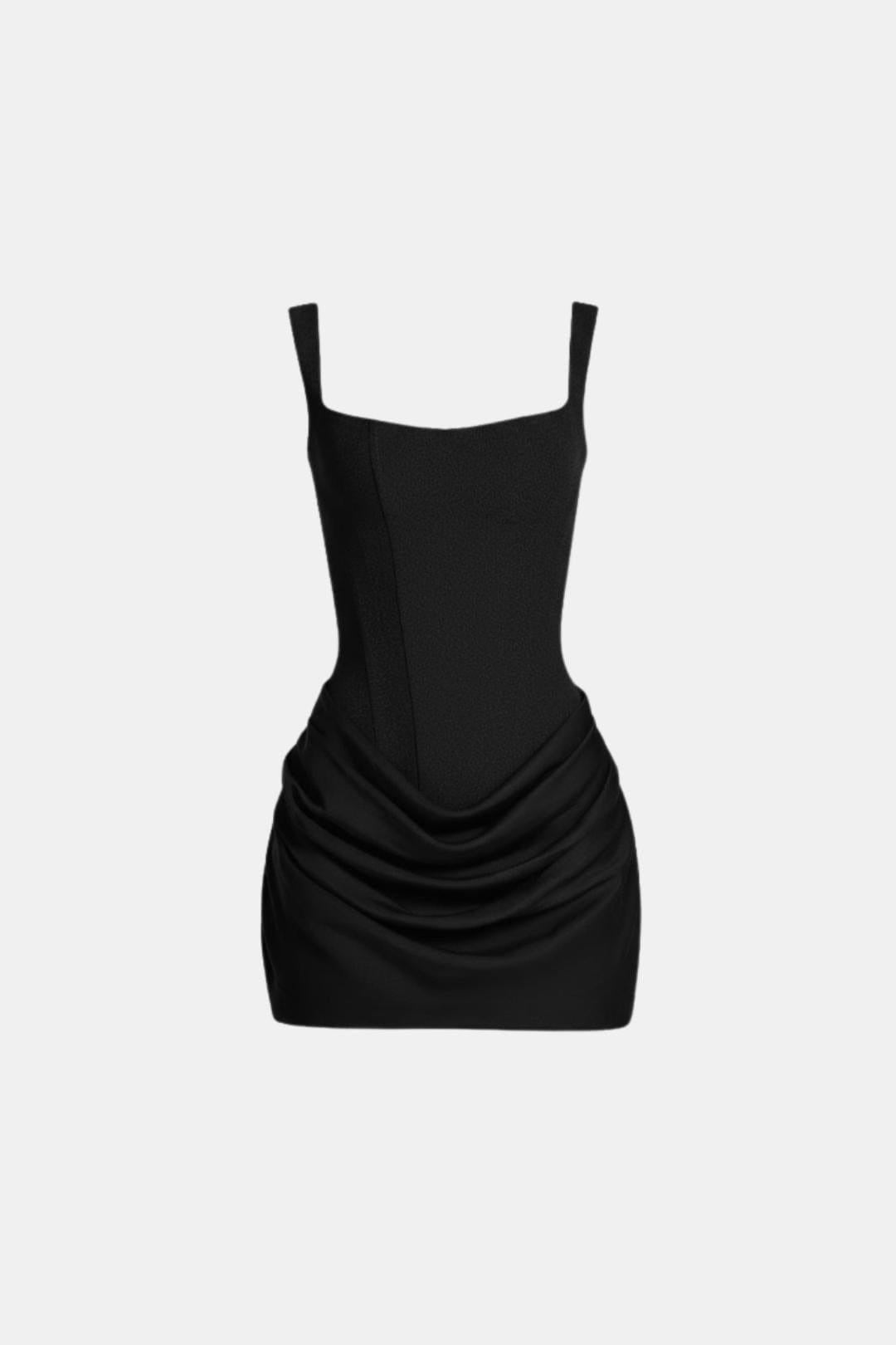 Fitted Square Neck Mini Party Dress