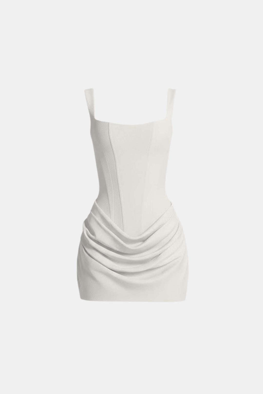 Fitted Square Neck Mini Party Dress