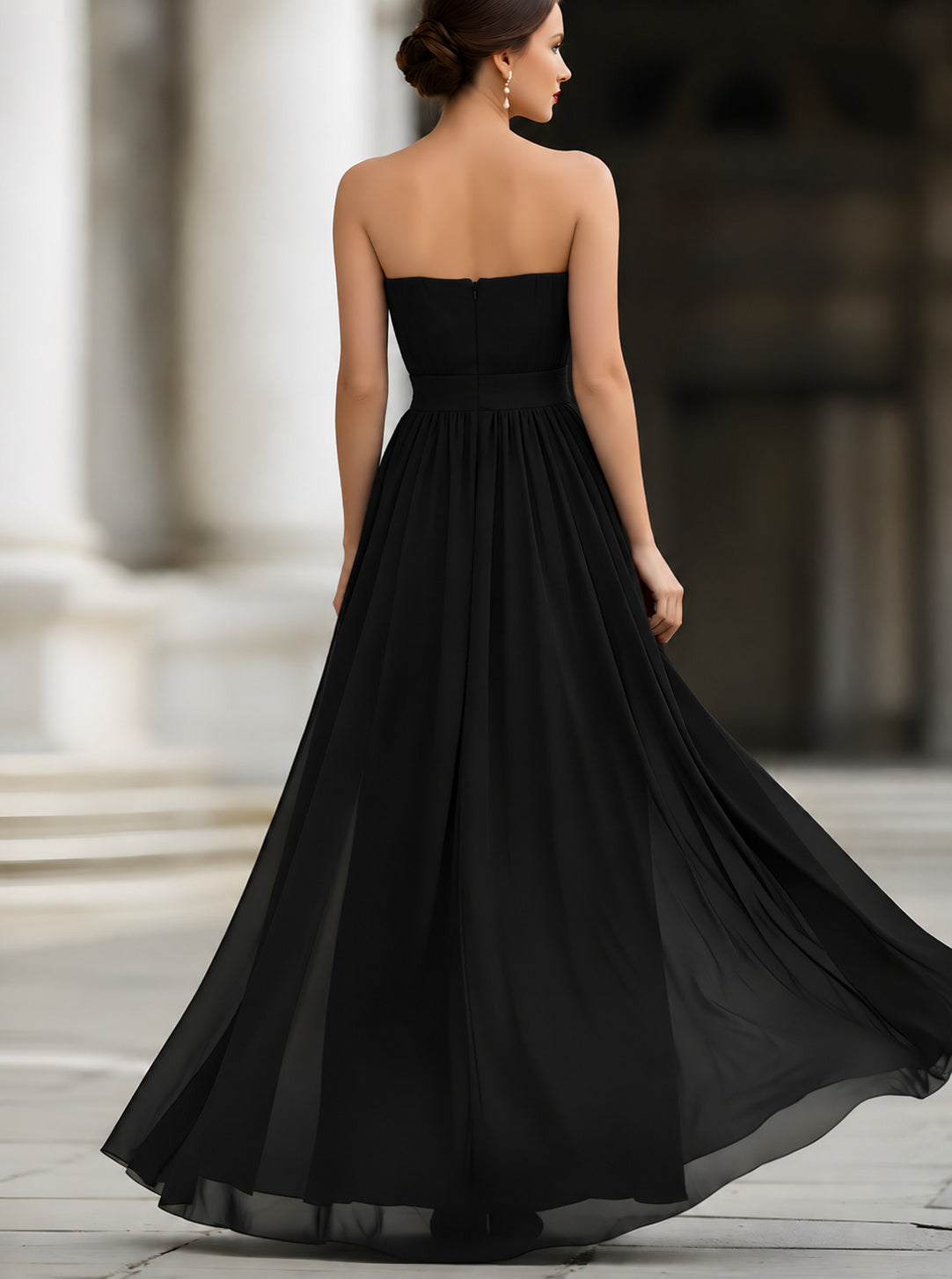 Halter Neck Pleated Maxi Dress