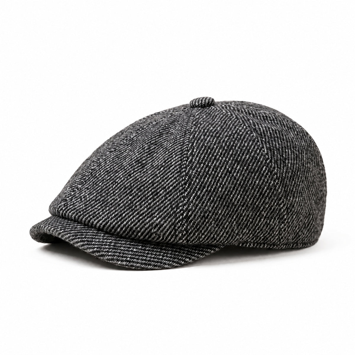 Herringbone Tweed Blend Newsboy Cap