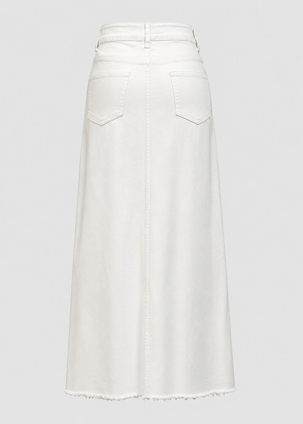 High Waisted Denim Maxi Skirt
