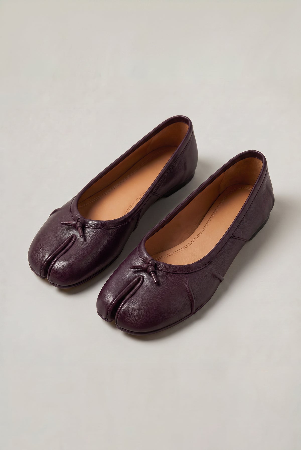 Leather Slip On Ballet Flats