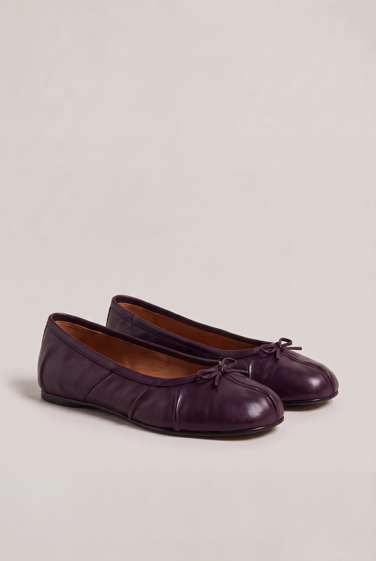 Leather Slip On Ballet Flats
