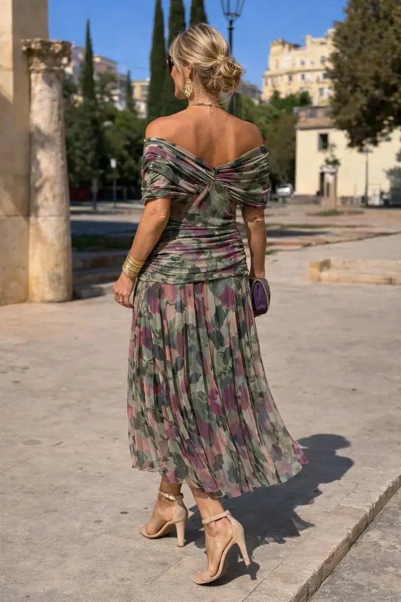Maxi V Neck Wedding Cocktail Party Dress