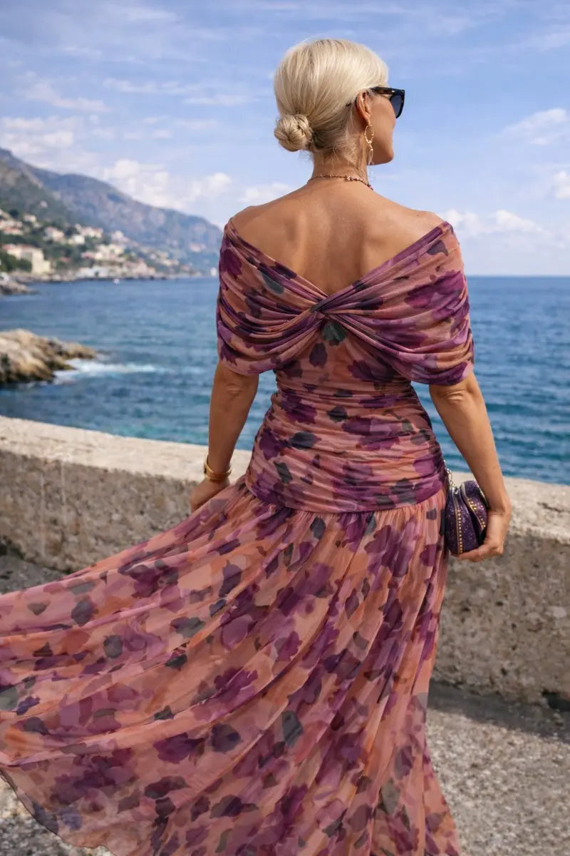 Maxi V Neck Wedding Cocktail Party Dress