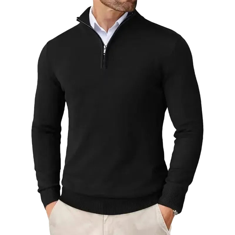 Men's Collared Half Zip Jumper