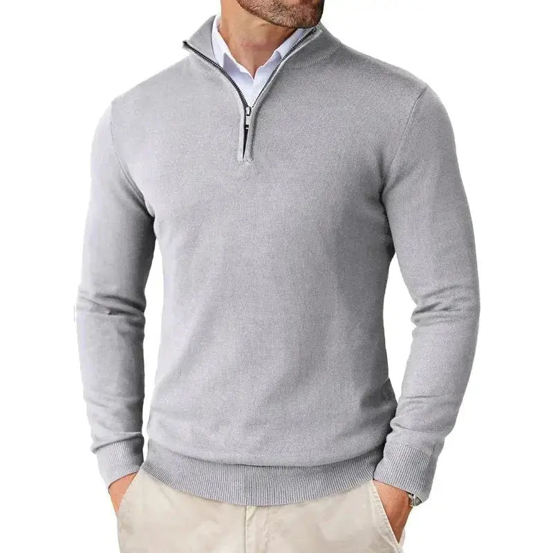 Men's Collared Half Zip Jumper