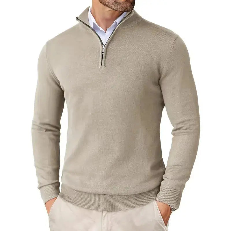Men's Collared Half Zip Jumper