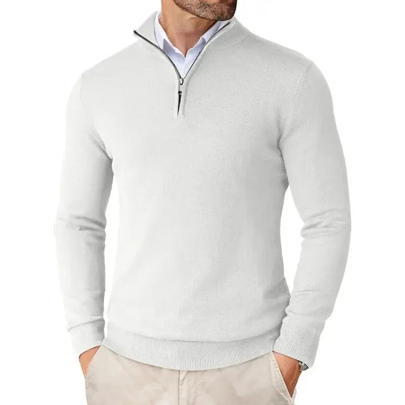 Men's Collared Half Zip Jumper