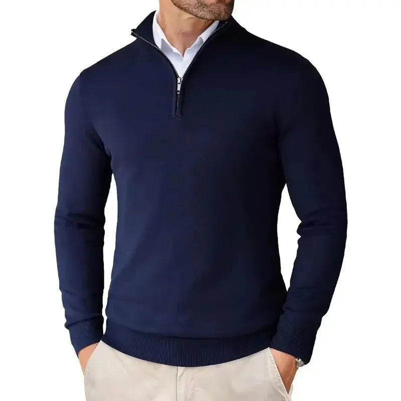 Men's Collared Half Zip Jumper