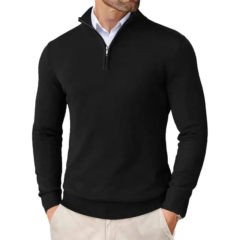Men's Collared Half Zip Jumper