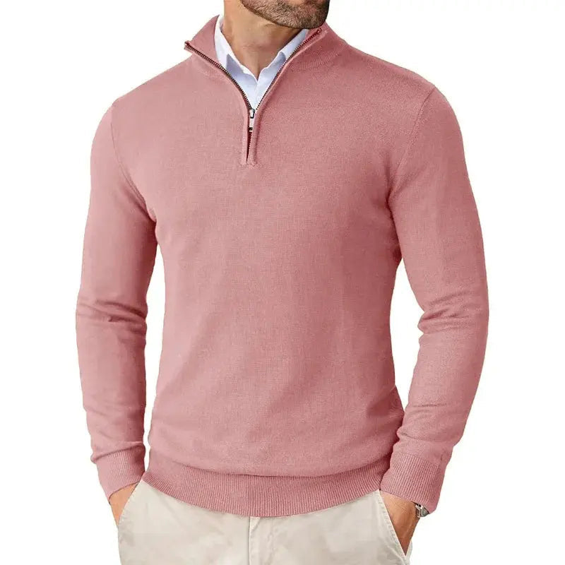 Men's Collared Half Zip Jumper
