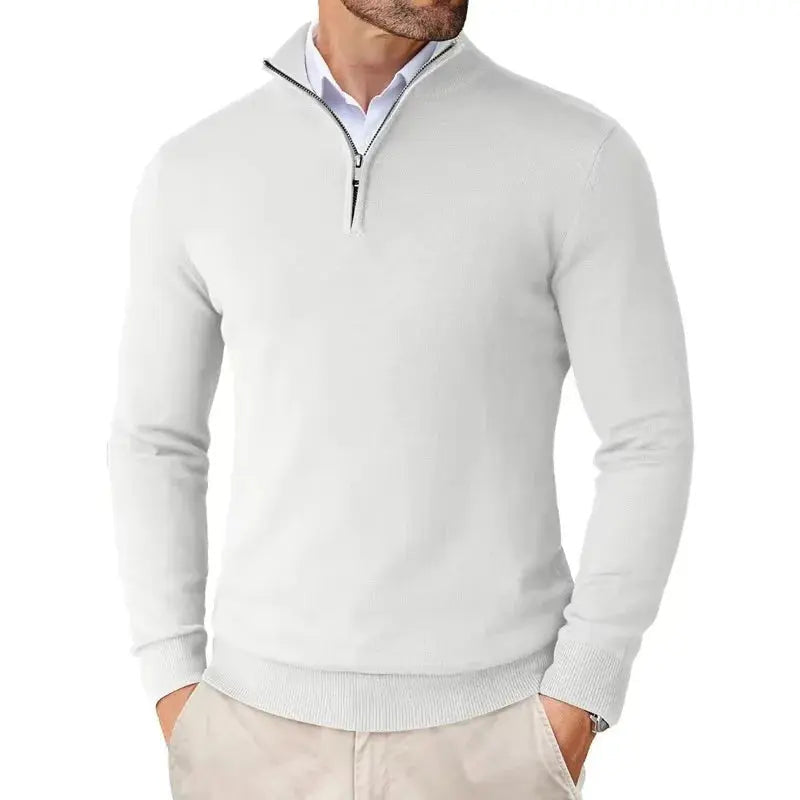 Men's Collared Half Zip Jumper