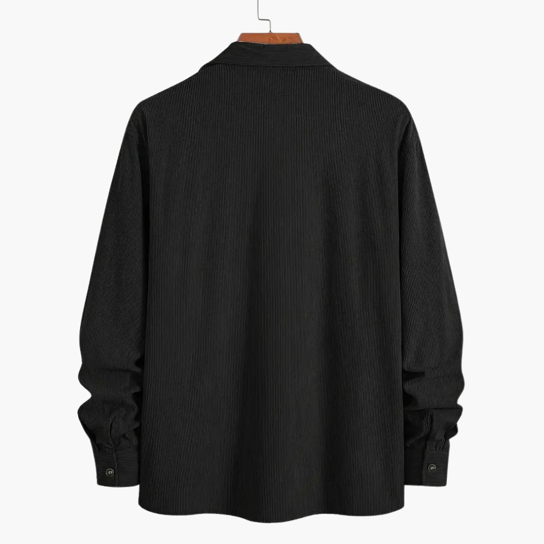 Men's Collared Ribbed Jacket