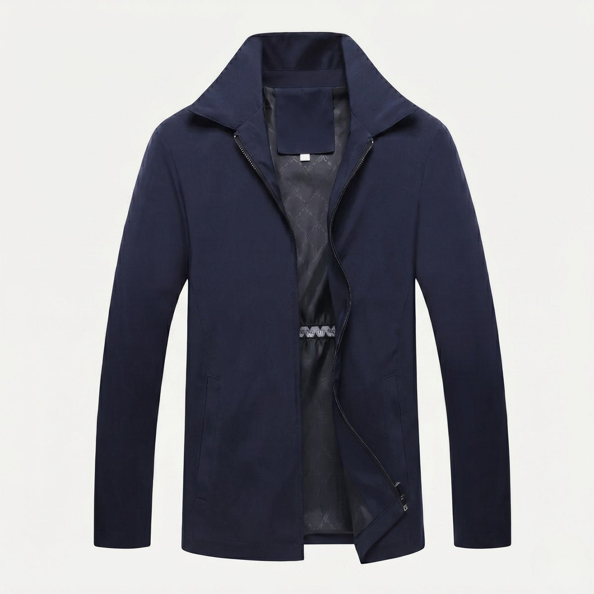 Men's Collared Zip-Up Blouson Jacket
