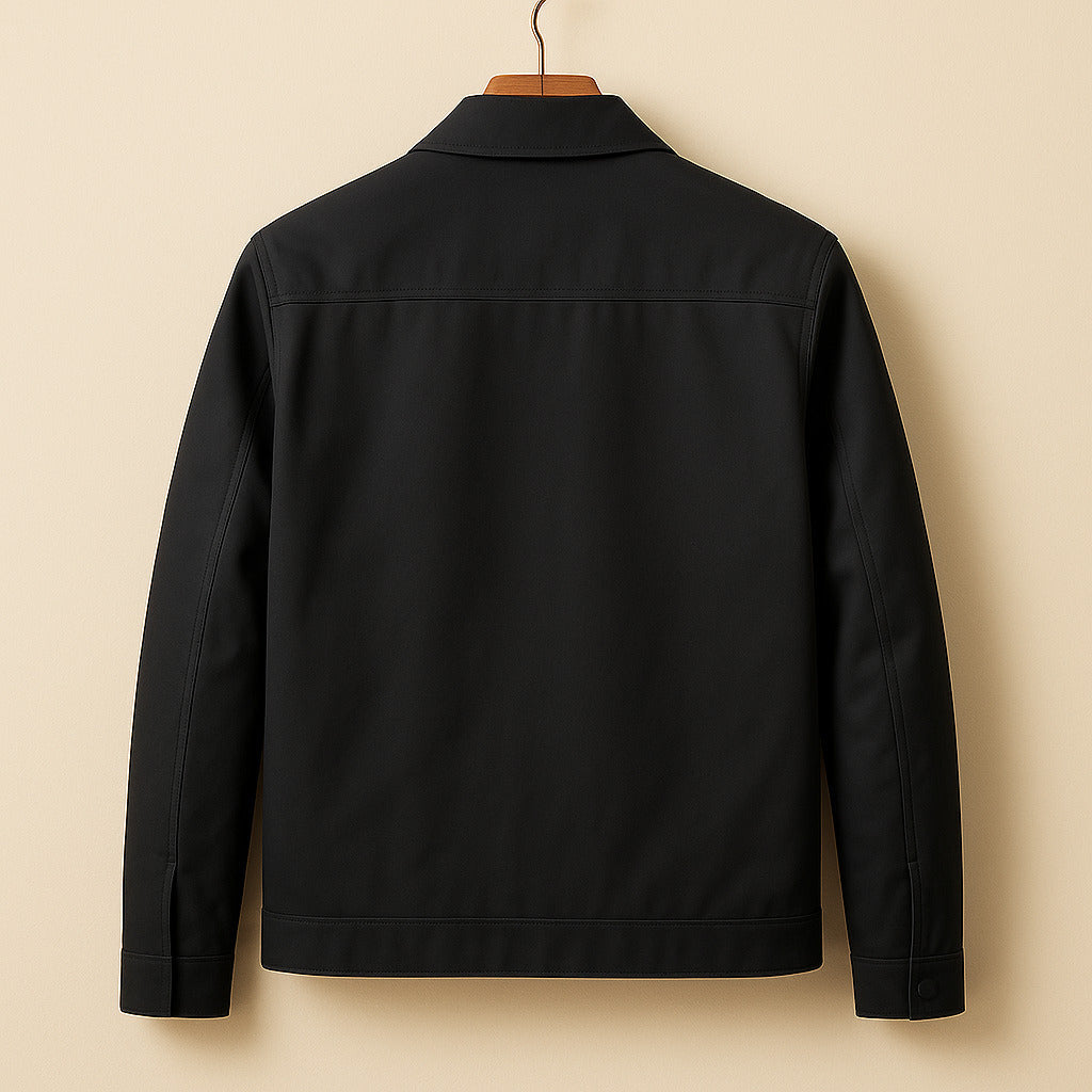 Men's Collared Zip-Up Harrington Jacket