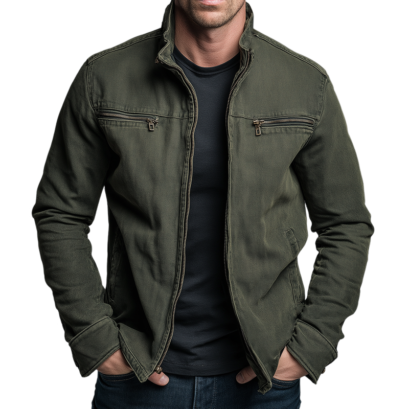Men's Cotton Zip-Up Jacket