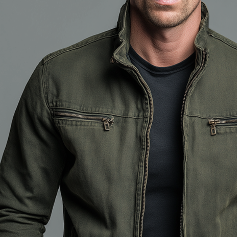 Men's Cotton Zip-Up Jacket