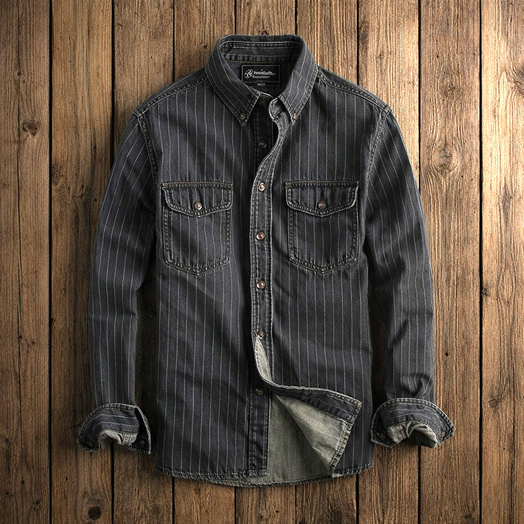 Men's Denim Long Sleeve Shirt