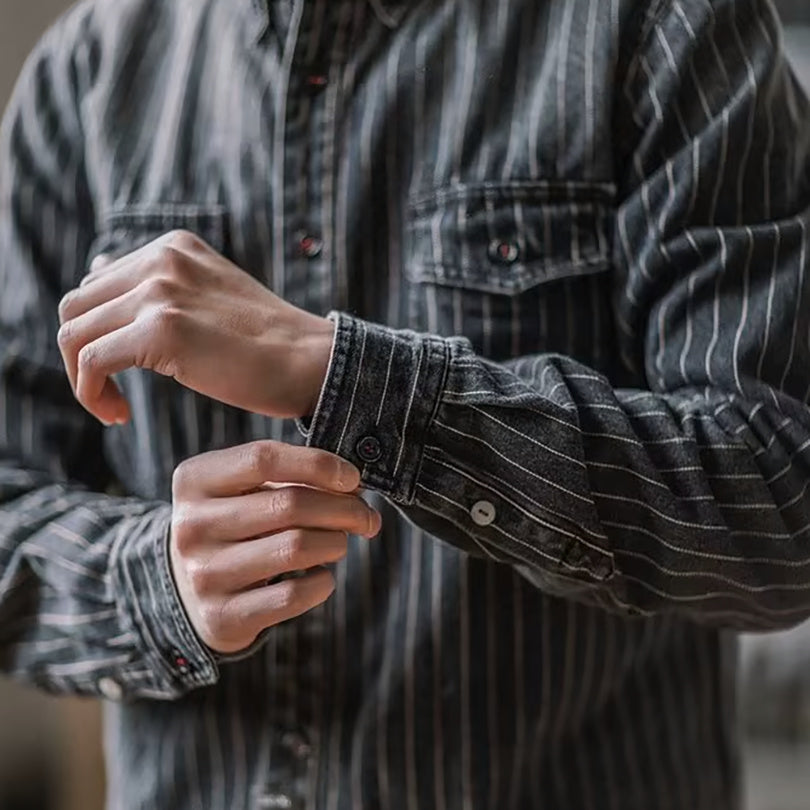 Men's Denim Long Sleeve Shirt