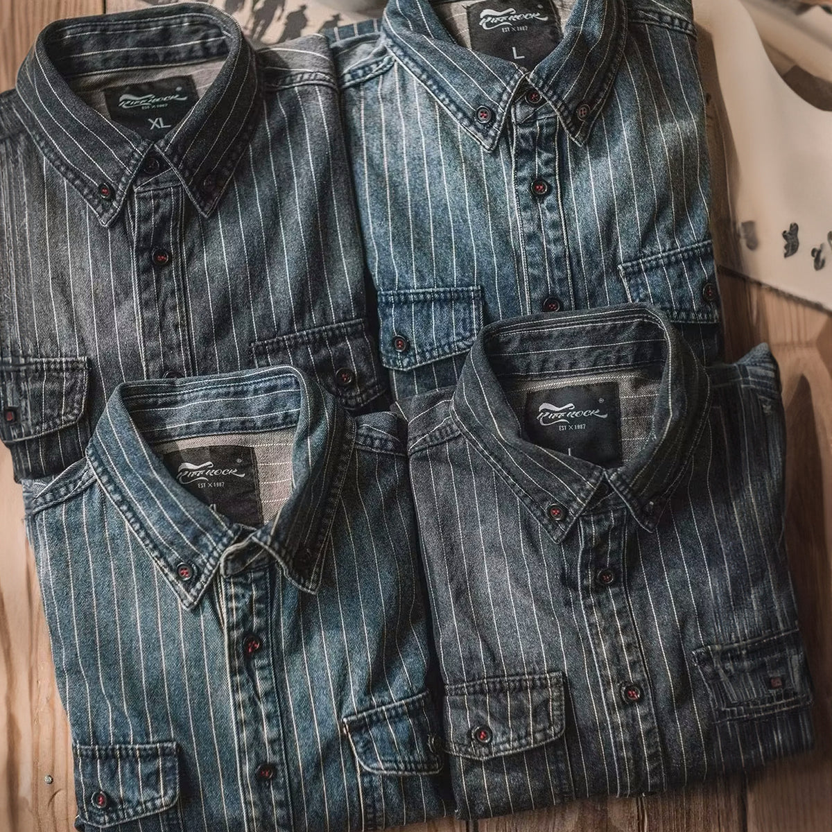 Men's Denim Long Sleeve Shirt
