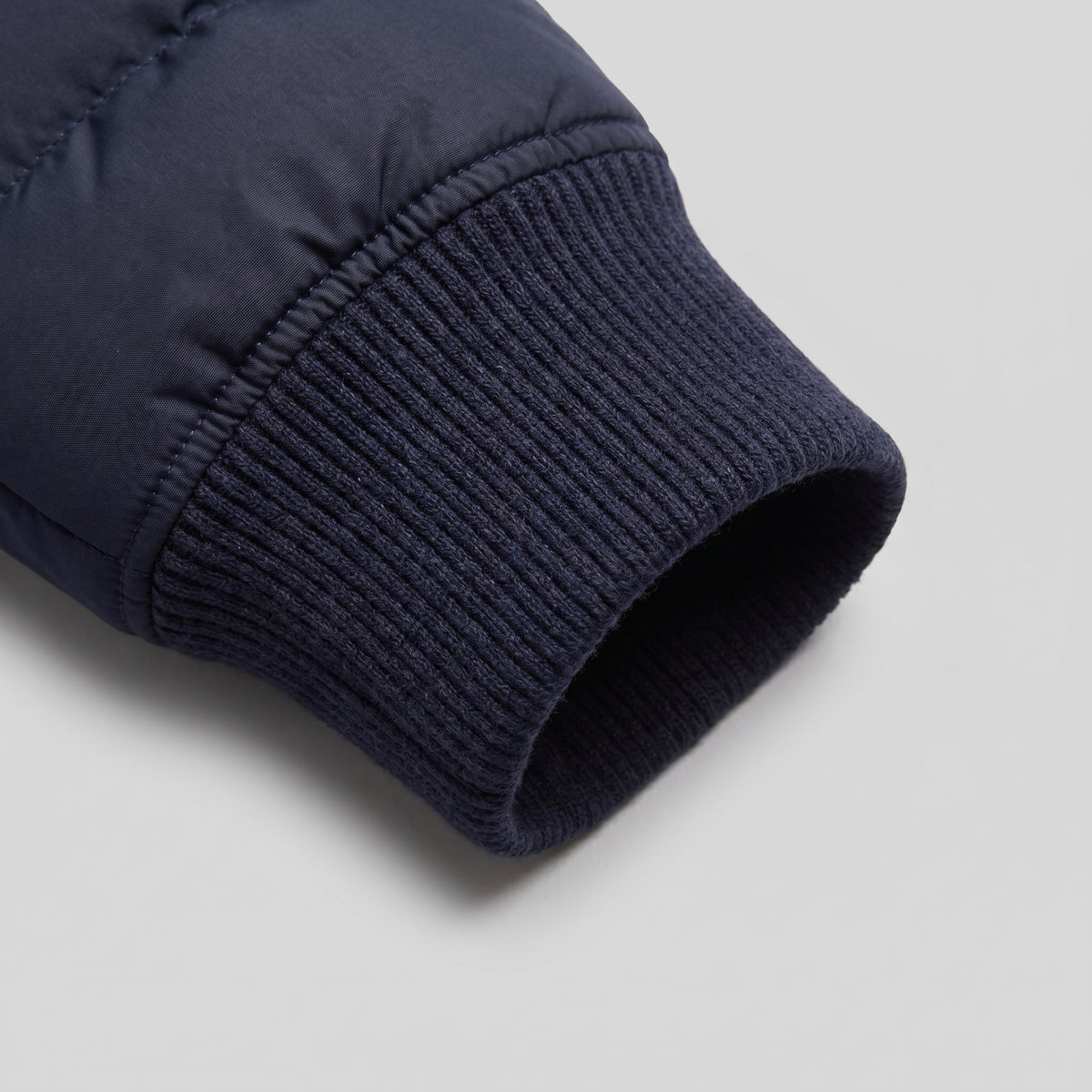 Men's Funnel Neck Zip-Up Hybrid Quilted Jacket