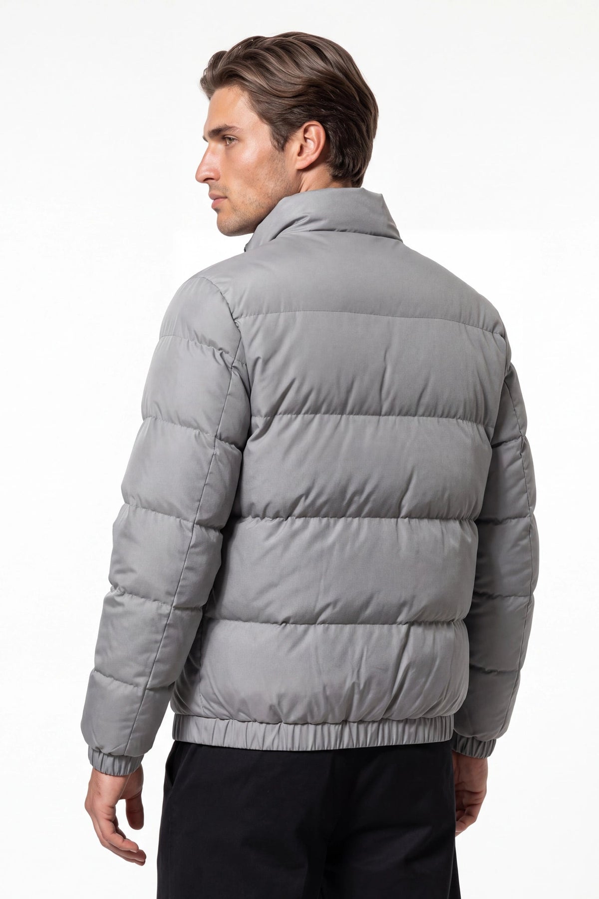 Men's High Collar Warm Light Puffer Jacket