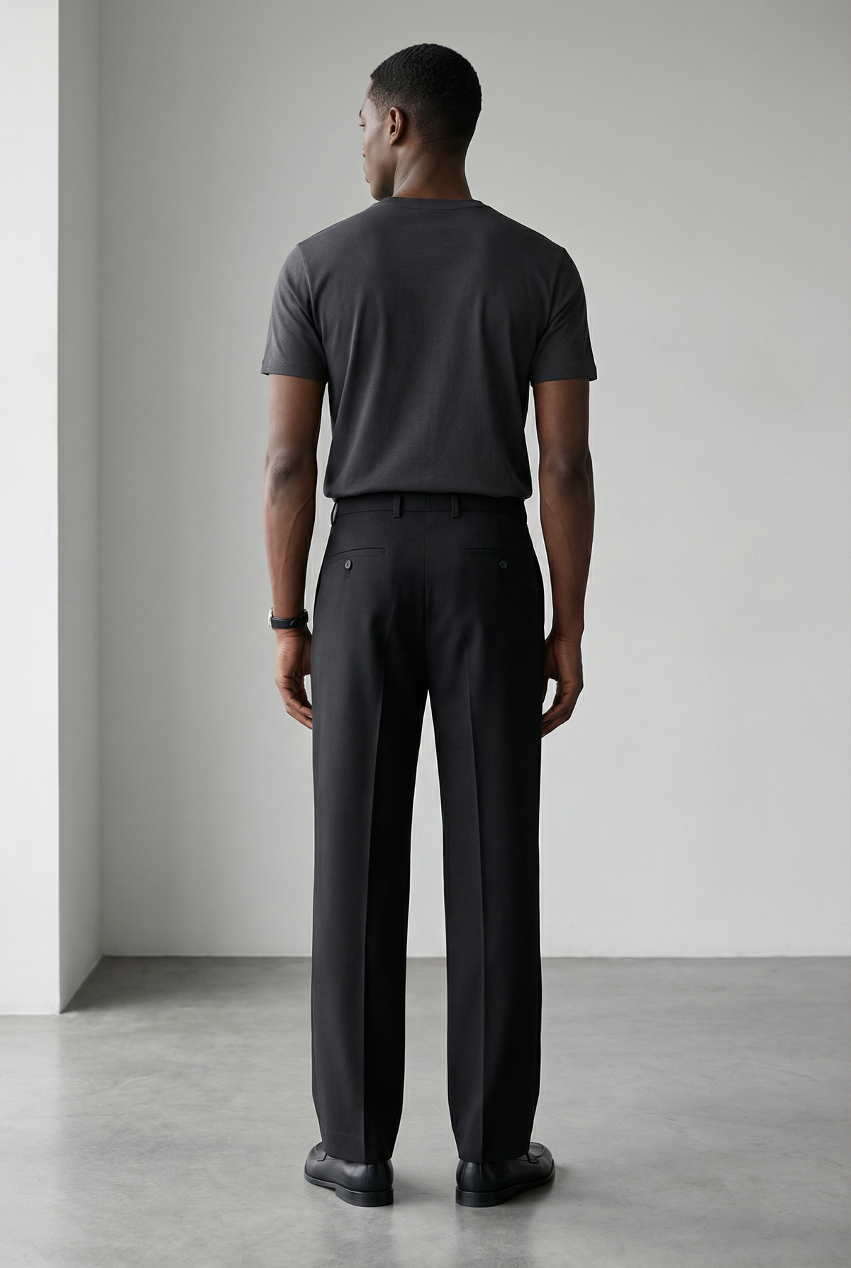 Men's High Waisted Pleated Trousers